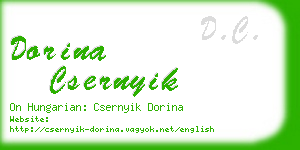 dorina csernyik business card